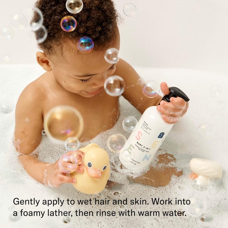 Seen Baby 2-in-1 Shampoo & Body Wash – Fragrance-Free, Tear-Free & Non-Irritating – Dermatologist-Developed Gentle Cleanser for Sensitive & Eczema-Prone Skin - Image 3